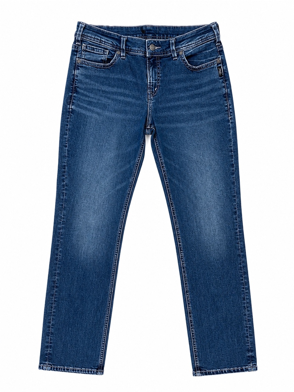 Silver Jeans Co Elyse Straight Jeans 14W Dark Wash Stretch Denim 28” Inseam
